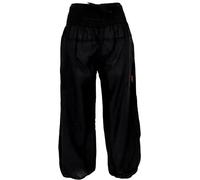 GURU SHOP Muckhose, Aladinhose mit Breitem Bund - Schwarz, Damen, Baumwolle, Size:L