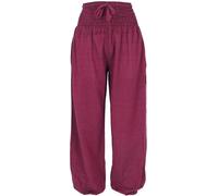 GURU SHOP Muckhose, Aladinhose mit Breitem Bund - Weinrot, Damen, Baumwolle, Size:L