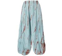 GURU SHOP Muckhose, Pluderhose, Batik Pumphose - Aqua, Damen