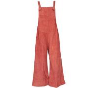 GURU SHOP Oversize Latzhose, Japan Style, Boho Hose, Cordhose - Rostorange, Damen