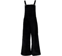 GURU SHOP Oversize Latzhose, Japan Style, Boho Hose, Cordhose - Schwarz, Damen