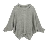 GURU SHOP Oversize Shirt, Rollkragen Strickshirt, Plus Size Pullover mit Fledermausärmeln - Olivgrün, Damen, Baumwolle