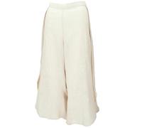 GURU SHOP Palazzohose, Boho Hosenrock, Offene Sommerhose - Leinenfarben, Damen, Baumwolle, Size:L