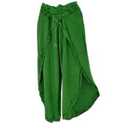 GURU SHOP Palazzohose, Boho Hosenrock, Orienthose, Sommerhose - Grün, Damen