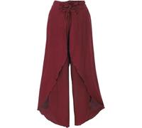 GURU SHOP Palazzohose, Boho Hosenrock, Sommerhose - Weinrot, Damen