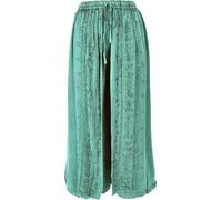 GURU SHOP Palazzohose, Langer Boho Hosenrock, Orienthose, Bestickte Sommerhose - Aqua, Damen, Synthetisch