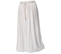 GURU SHOP Palazzohose, Langer Boho Hosenrock, Orienthose, Bestickte Sommerhose - Weiß, Damen, Synthetisch