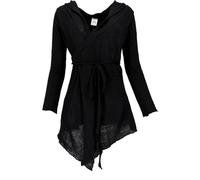 GURU SHOP Pixi Wickel-Strickjacke - Schwarz, Damen, Baumwolle