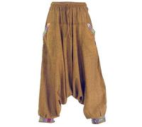 GURU SHOP Pluderhose, Aladinhose Nepali - Senfgelb, Damen