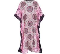GURU SHOP Ponchokleid, Kaftan, Maxikleid, Strandkleid - Pink, Damen, Synthetisch