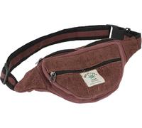 GURU SHOP Praktische Hanf Gürteltasche, Ethno Bauchtasche, Sidebag - Braun, Unisex - Erwachsene, 15x20x8 cm