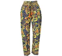 GURU SHOP Schmale Hose, Bleistifthose, Seidig Schimmernde Sommerhose - Blau, Damen, Synthetisch, Size:S