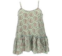 GURU SHOP Seidiges Boho Trägertop, Luftiges Top, Lockeres Sommertop- Grün, Damen, Synthetisch, Size:M