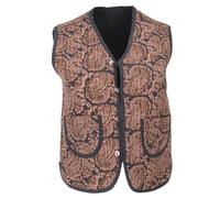 GURU SHOP Steppweste, Blockdruck Boho Weste - Braun, Damen, Size:XL