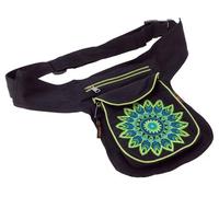 GURU SHOP Stoff Sidebag & Gürteltasche Mandala, Goa Gürteltasche, Bauchtasche - Lemon, Unisex - Erwachsene, Baumwolle, 25x20x4 cm