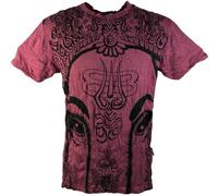 GURU SHOP Sure Herren T-Shirt Elefant - Bordeaux, Baumwolle, Size:L