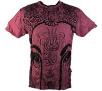 GURU SHOP Sure Herren T-Shirt Elefant - Bordeaux, Size:L