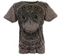 GURU SHOP Sure Herren T-Shirt Eule - Taupe, Size:XL