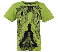 GURU SHOP Sure Herren T-Shirt Meditation Buddha - Lemon, Size:XL