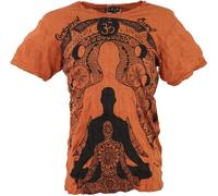 GURU SHOP Sure Herren T-Shirt Meditation Buddha - Rostorange, Size:L