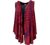 GURU SHOP Unikat Batiktunika, Boho Cardigan Tunika, Boho Sommertunika, Maxitunika - Pink, Damen