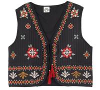 GURU SHOP Vintage Boho Steppweste, Folklore Weste - Schwarz, Damen, Size:M
