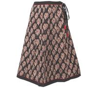 GURU SHOP Weit Schwingender Sommerrock - Schwarz, Damen, Baumwolle