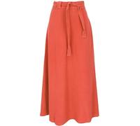 GURU SHOP Weit Schwingender Wickelrock, Maxirock, Boho Baumwoll-Sommerrock Für Starke Frauen - Korallrot, Damen, Baumwolle