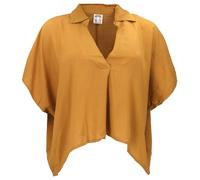 GURU SHOP Weites Boho Blusentop mit Fledermausärmeln, Boho Maxibluse - Honiggelb, Damen, Synthetisch