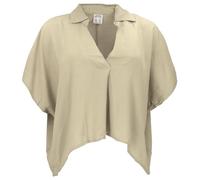 GURU SHOP Weites Boho Blusentop mit Fledermausärmeln, Boho Maxibluse - Khaki, Damen