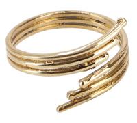 GURU SHOP Wickelring, Multi Band Modeschmuck Ring, Messing, verstellbar | Dynamische, mehrreihige Optik, Unisex, leicht biegbar, Größe 54 bis 63