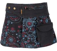 GURU SHOP Wickelrock, Cacheur, Sidebag, Minirock - Schwarz, Damen, Baumwolle, Size:L/XL