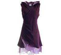 GURU SHOP Wickeltunika, Elfentunika mit Zipfelkapuze, Goa Style, Damen | Bequeme Baumwolle, Lagenlook, normale Passform, vielseitig kombinierbar, ideal für Freizeit und besondere Anlässe