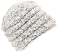 GURU SHOP Wollmütze aus Nepal, Handgestrickte Mütze, Strickmütze, Kurze Beanie - Grau, Herren/Damen, Synthetisch