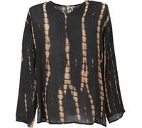 GURU SHOP Yoga Hemd, Goa Hemd, Batik Freizeithemd - Schwarz/Batik, Herren, Size:L