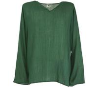 GURU SHOP Yoga Hemd, Goa Hemd, Freizeithemd - Tannengrün, Herren, Size:M