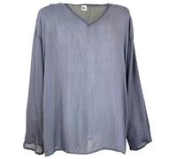 GURU SHOP Yoga Hemd, Goa Hemd, Freizeithemd - Taubengrau, Herren, Size:XXL
