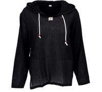 GURU SHOP Yoga Hemd, Leichtes Freizeithemd mit Kapuze, Schlupfhemd, Kapuzenhemd - Schwarz, Herren, Size:XXL