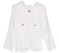 GURU SHOP Yoga Hemd, Leichtes Freizeithemd mit Kapuze, Schlupfhemd, Kapuzenhemd - Weiß, Herren, Size:XXL