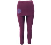 GURU SHOP Yoga-Hose, Leggings mit Minirock Bio BW Yogi - Bordeaux, Damen, Size:XL