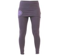 GURU SHOP Yoga-Hose, Leggings mit Minirock Bio BW Yogi - Plum, Damen, Size:L