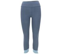 GURU SHOP Yoga Pixi Leggings mit Glöckchen, 3/4 Bio-Baumwolle Leggings - Taubenblau, Damen, Size:XL