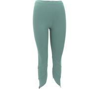GURU SHOP Yoga Pixi Leggings mit Overlock, Bio-Baumwolle Leggings - Aqua, Damen, Size:M
