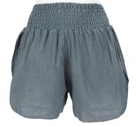 GURU SHOP Yoga Shorts Boho Chic, Kurze Hose - Grau, Damen, Baumwolle, Size:M