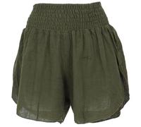 GURU SHOP Yoga Shorts Boho Chic, Kurze Hose - Grün, Damen, Baumwolle, Size:XL