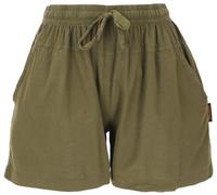 GURU SHOP Yoga Shorts, Leichte Kurze Hose - Olivgrün, Damen, Size:M
