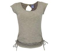 GURU SHOP Yoga T-Shirt aus Bio-Baumwolle - Helles Olivgrün, Damen, Size:XL