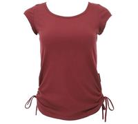 GURU SHOP Yoga T-Shirt aus Bio-Baumwolle - Rotbraun, Damen, Size:S