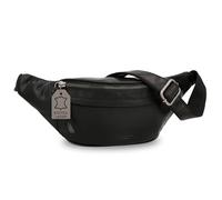 Gusti Bauchtasche Leder Schwarz - Hochwertige Gürteltasche Damen Herren, Verstellbarer Gurt, Viel Stauraum, Unisex Crossbody Bag, Bauchtasche Leder Schwarz Echtleder