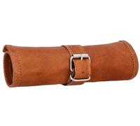 Gusti Federtasche Leder - Robbie Damen und Herren Stifterolle Federtasche Schlamperrolle Stifteetui Vintage Braun Leder